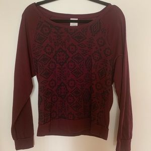 Victoria Secret PINK  Burgundy Long sleeve shirt